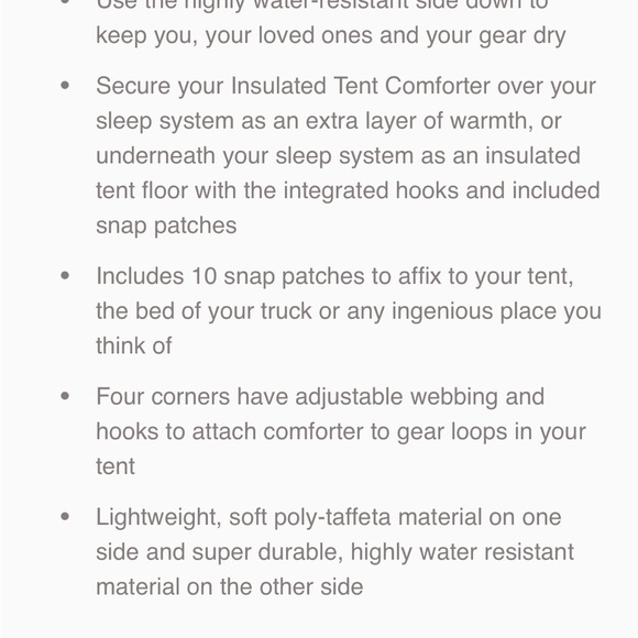 Blue Insulated Tent Comforter - Picture 8 of 8